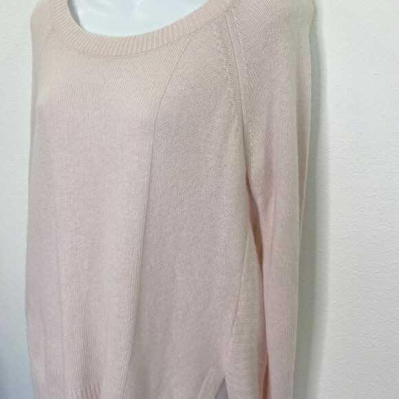 hinge Sweater Womens Small Pink Merino Wool Alpaca Blend Pullover Long Sleeved - Picture 8 of 12